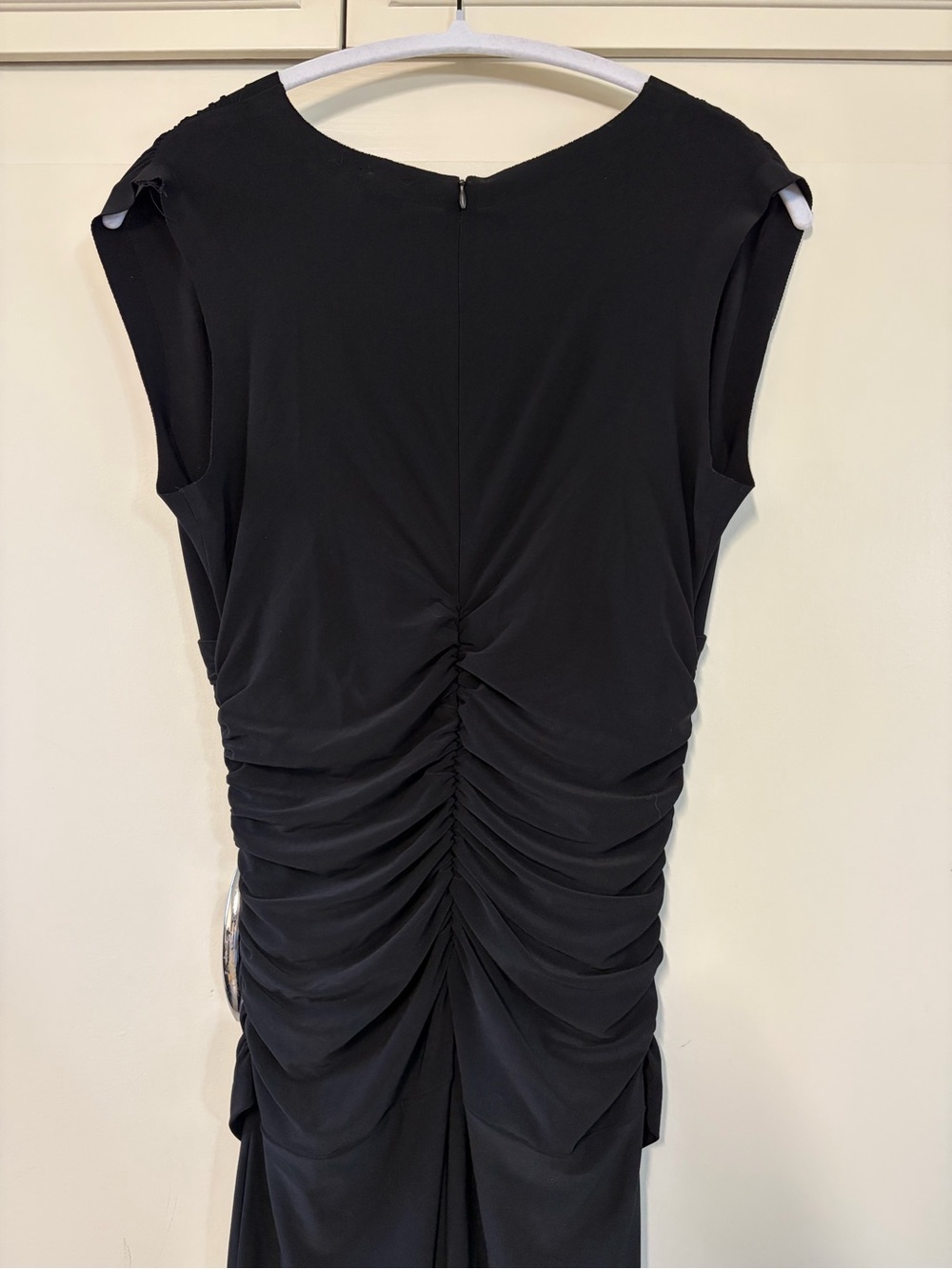 NORMA KAMALI SLEEVELESS V-NECK JUMPSUIT CINCHED WAIST S - Picture 11 of 13